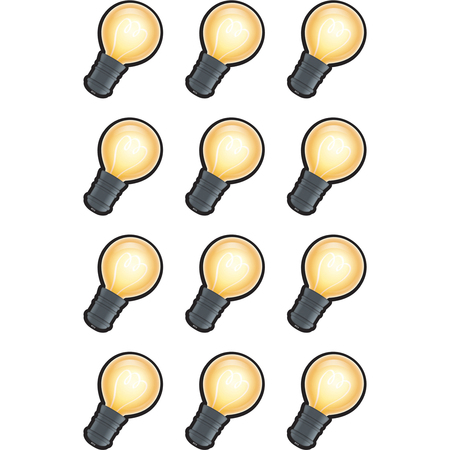 TEACHER CREATED RESOURCES White Light Bulbs Mini Accents, 36 Pieces, PK6 TCR8597